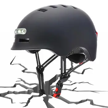 Умные велосипедные шлемы с передними и задними светодиодными фонарями Для взрослых, городские велосипедные шлемы, велосипедные шлемы для взрослых, велосипед, скейтборд, электровелосипед