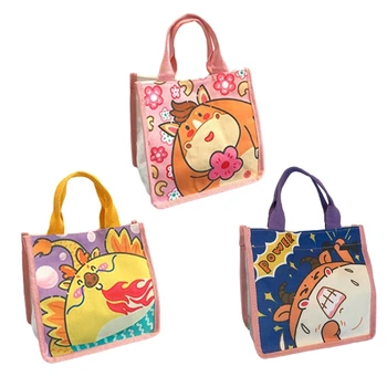 Универсальные сумки Мультяшная сумка Дорожная сумка Bento Bag Большой емкости Модная сумка для девочек Женская сумка для отдыха E74B