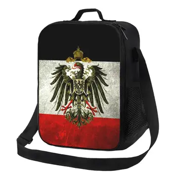 Флаг Германской империи, Германия, Изолированная сумка для ланча для женщин, Портативный кулер, Термальный ланч-бокс для еды, путешествия на открытом воздухе, кемпинг
