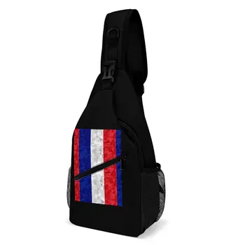 Французская Республика, флаг Франции (20), Саржевая нагрудная сумка с принтом, Уютный рулон плотного одеяла, Летние лагеря, Милые,