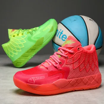 Хит продаж, брендовая мужская баскетбольная обувь, трендовые баскетбольные кроссовки, нескользящая дышащая баскетбольная обувь с высоким берцем