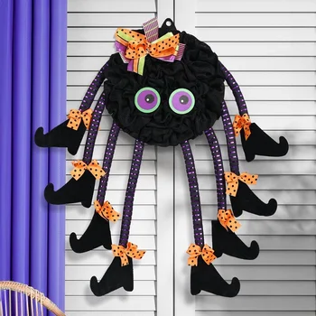 Хэллоуин, новый стиль, многоногий паук, подвесная дверь, Креативный венок на Хэллоуин, гирлянда, вечерние украшения