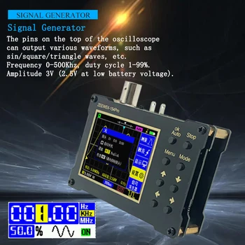 Цифровой Осциллограф ZEEWEII DSO154Pro 40MSa/s с Поддержкой Аналоговой Полосы Пропускания 18 МГц, Генератор Сигналов с Цветным 2,4-дюймовым TFT-экраном