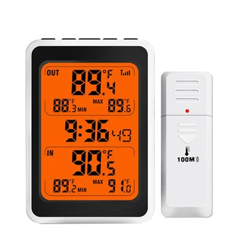 Цифровой измеритель температуры и влажности В помещении, на улице, электронный термометр, гигрометр, метеостанция с будильником