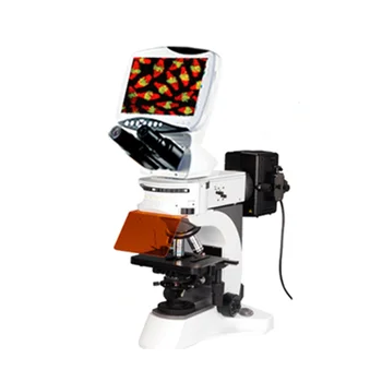 Цифровой лабораторный микроскоп с ЖК-дисплеем DMS-854, биологический флуоресцентный микроскоп по лучшей цене