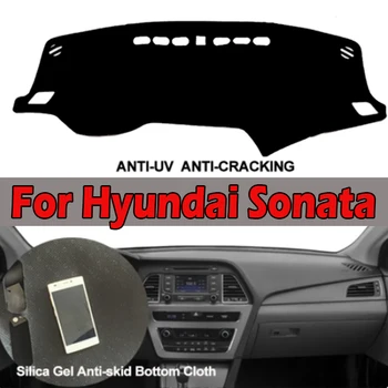 Чехол для приборной панели автомобиля, силиконовый нескользящий коврик для приборной панели, анти-УФ коврик для приборной панели для Hyundai Sonata 2015 2016 2017 2018 Sonata 9