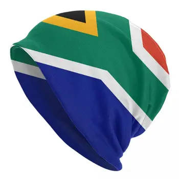 Шапка-капор для мужчин и женщин, вязаные шапочки с флагом ЮАР, мягкая шапка-тюрбан, хип-хоп шапочка