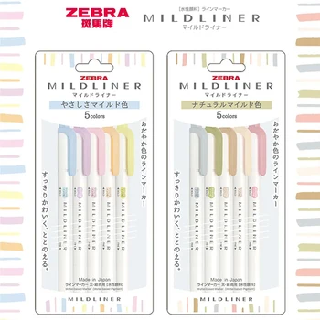 Японская ZEBRA WKT7 Original Mildliner, маркер с двойным наконечником, маркеры с двумя наконечниками, канцелярский маркер для студентов, Маркерная ручка